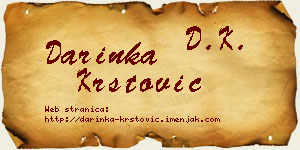 Darinka Krstović vizit kartica